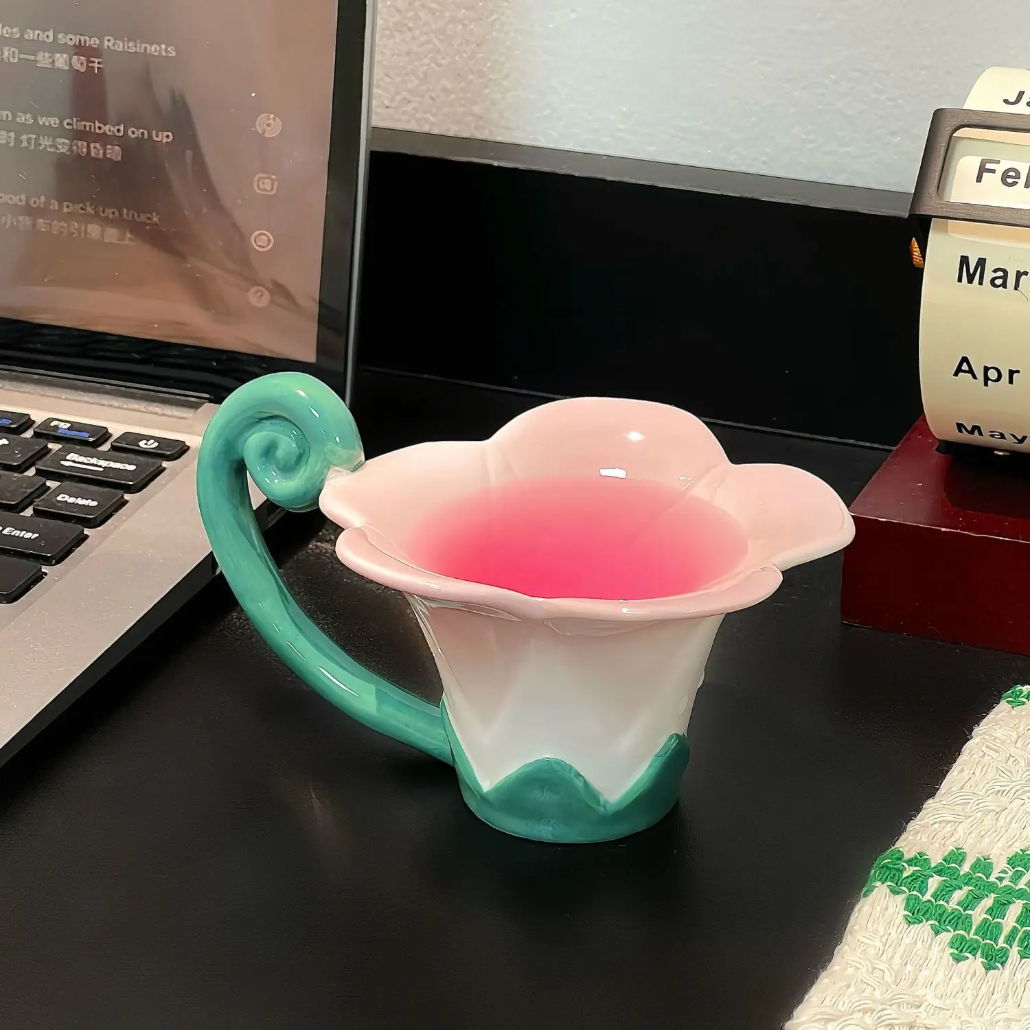 Чашка Lovely Delicate Light Роскошный чайный столик Morning Glory Home Керамическая кофейная чашка Высокий уровень внешнего вида