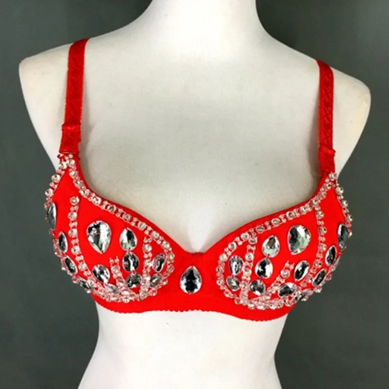 섹시한 댄서 크리스탈 브래지어 의상 구슬 속옷 여성 가수 DS 나이트 클럽 무대 의류 댄스 블랙 레드 화이트 보석