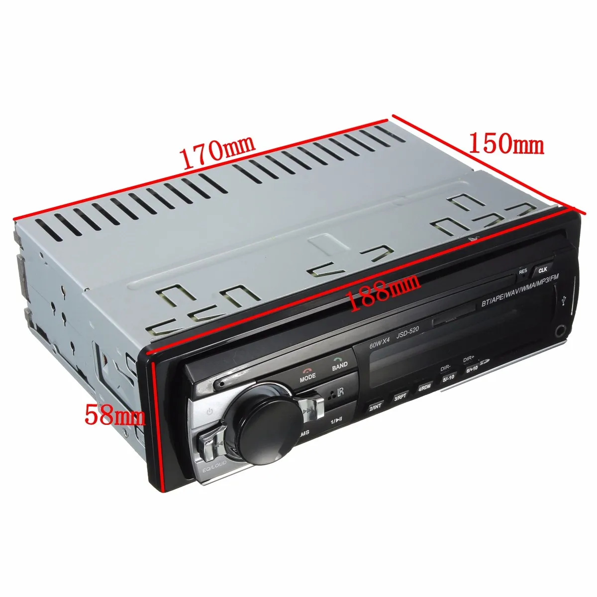 24v samochodowe Stereo Audio bluetooth 1 din samochodowy MP3 odtwarzacz multimedialny USB MP3 odtwarzacz Radio FM JSD-520 z pilotem zdalnego