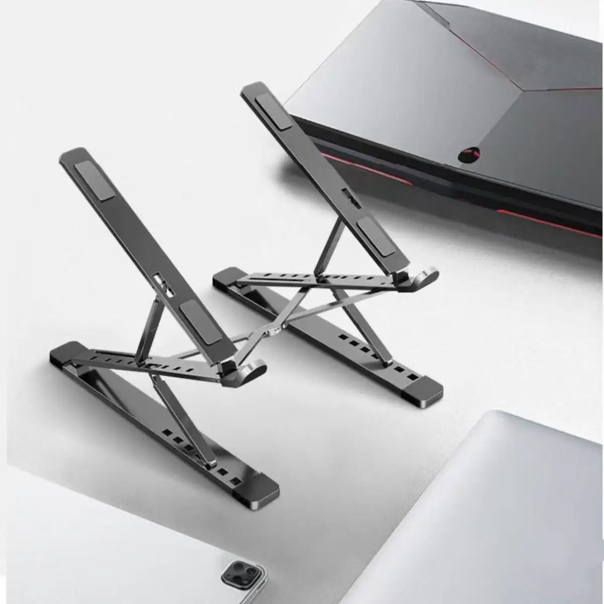 Soporte Plegable y Ajustable de Aluminio para Laptop Macbook, Soporte para Computadora, Tablet, Notebook, con Disipación de Calor