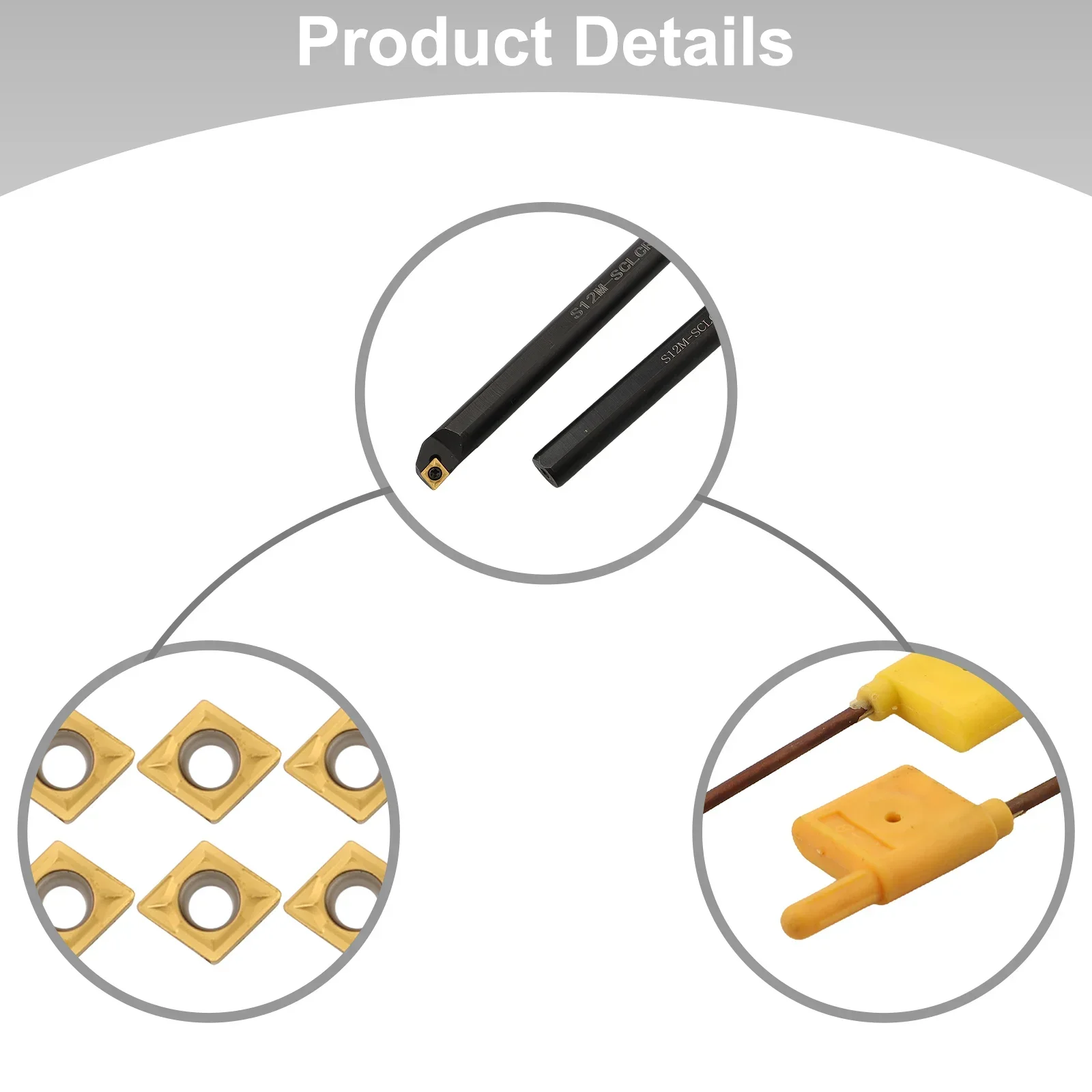 

Сменный комплект держателя токарного инструмента S12M-SCLCR06 S12M-SCLCL06 Держатель инструмента с 10p CCMT060204 Вставные аксессуары