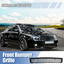 X Autohaux Front Bumper Grille for Audi A4 B6 Sedan 2002 2003 2004 2005 No.8E0807647 Black Plastic