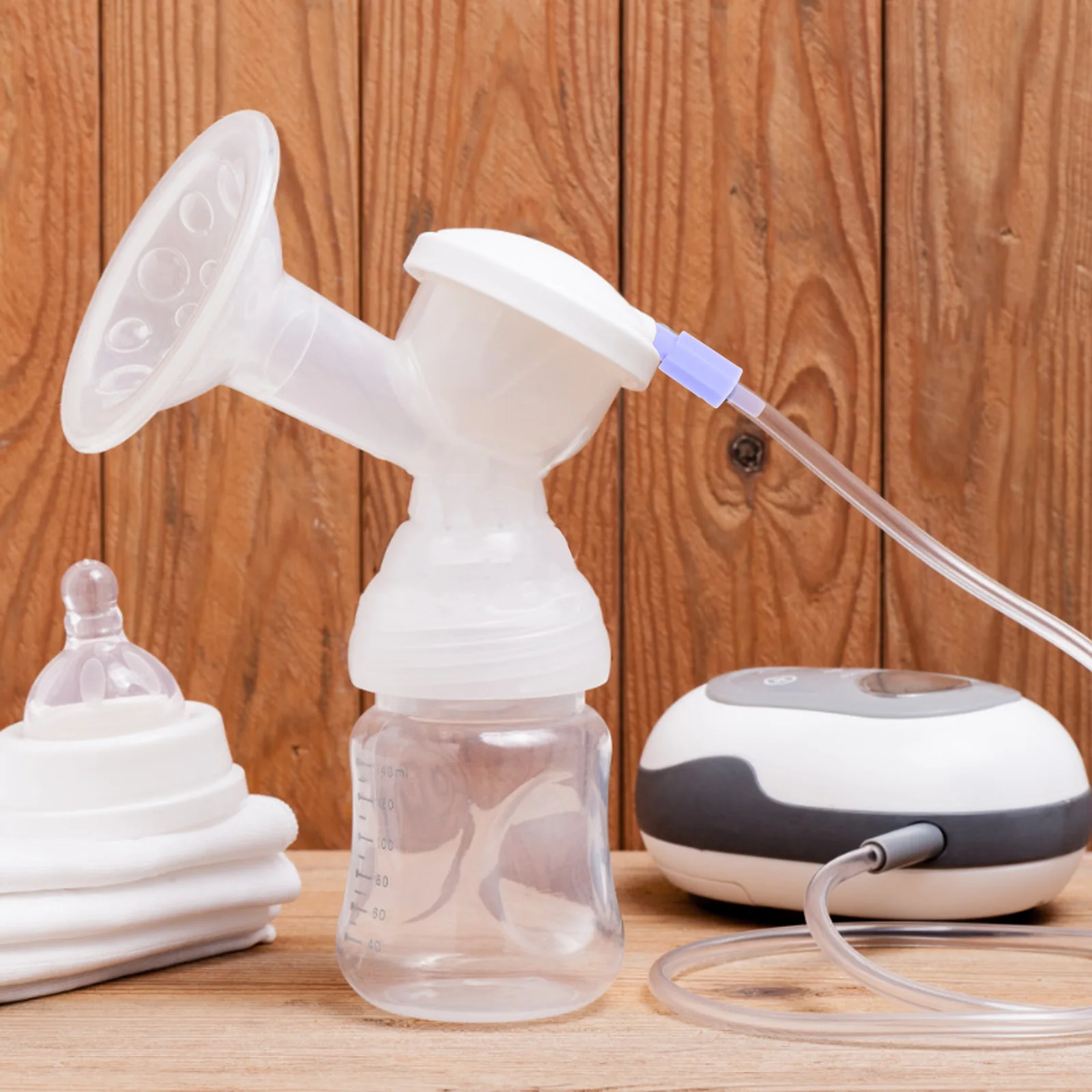 

10Pcs Electric Breastpump Replacement Tubing Adapter Durable Double Hose Connector Baby Feeding Accessories Tool