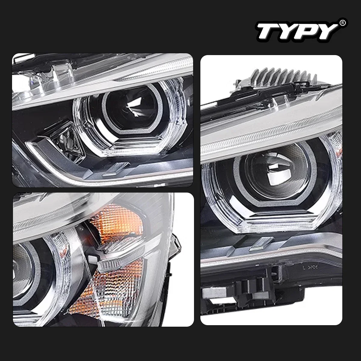 

TYPY Новый светодиодный налобный фонарь, модифицированный для BMW X1 F48 F49, фары 2016-2020, динамический сигнальный налобный фонарь, автоаксессуары