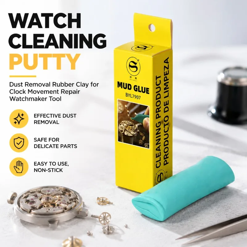 Watch‑movement Cleaning Clay, Dial‑mounting Auxiliary Putty, Horological Maintenance Sticky‑mud Compound, Dust‑absorbing Gummy