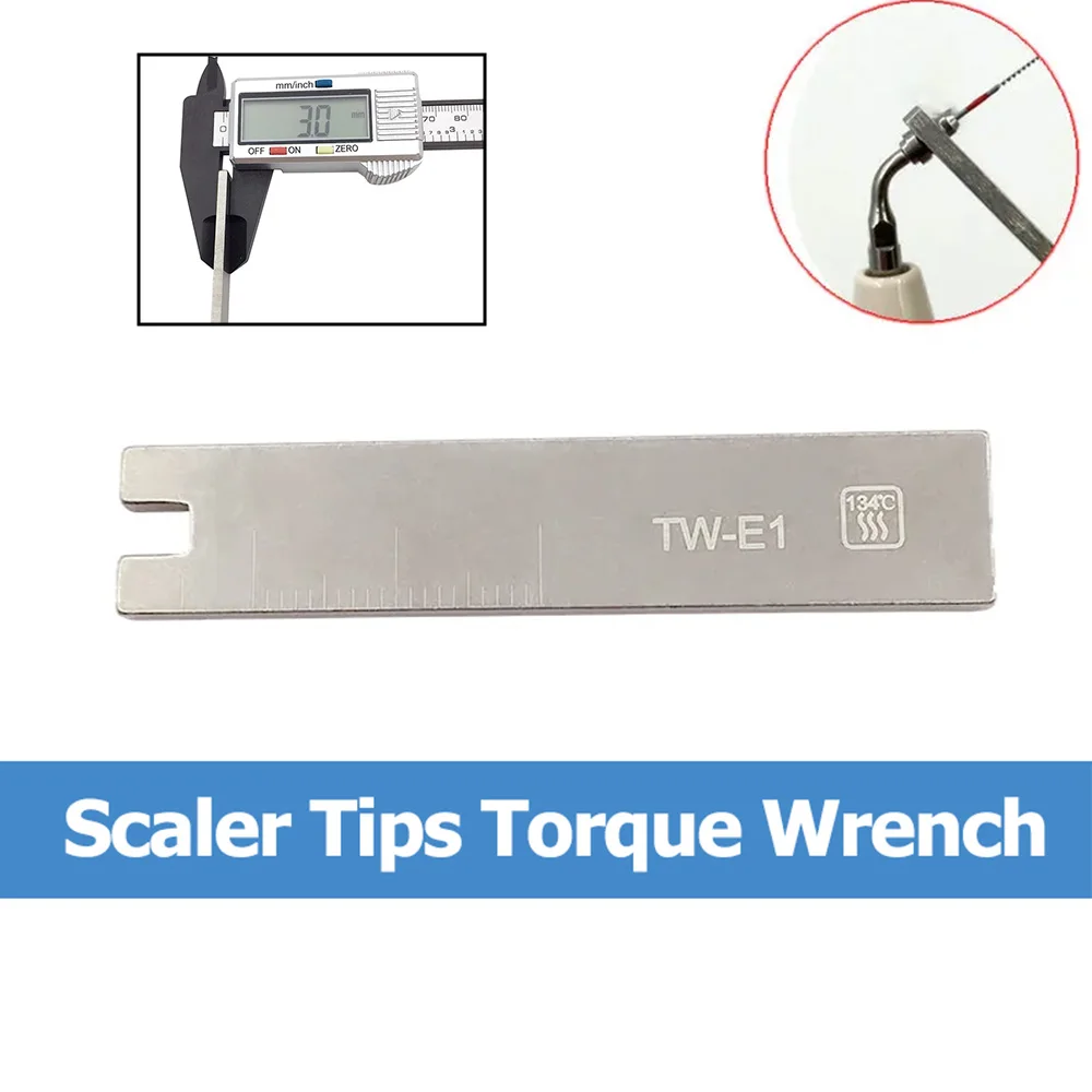 

Dental Spanner Key Torque Wrench for Ultrasonic Scaler Tips Stainless Steel Compatible with EMS SATELEC DTE Endo