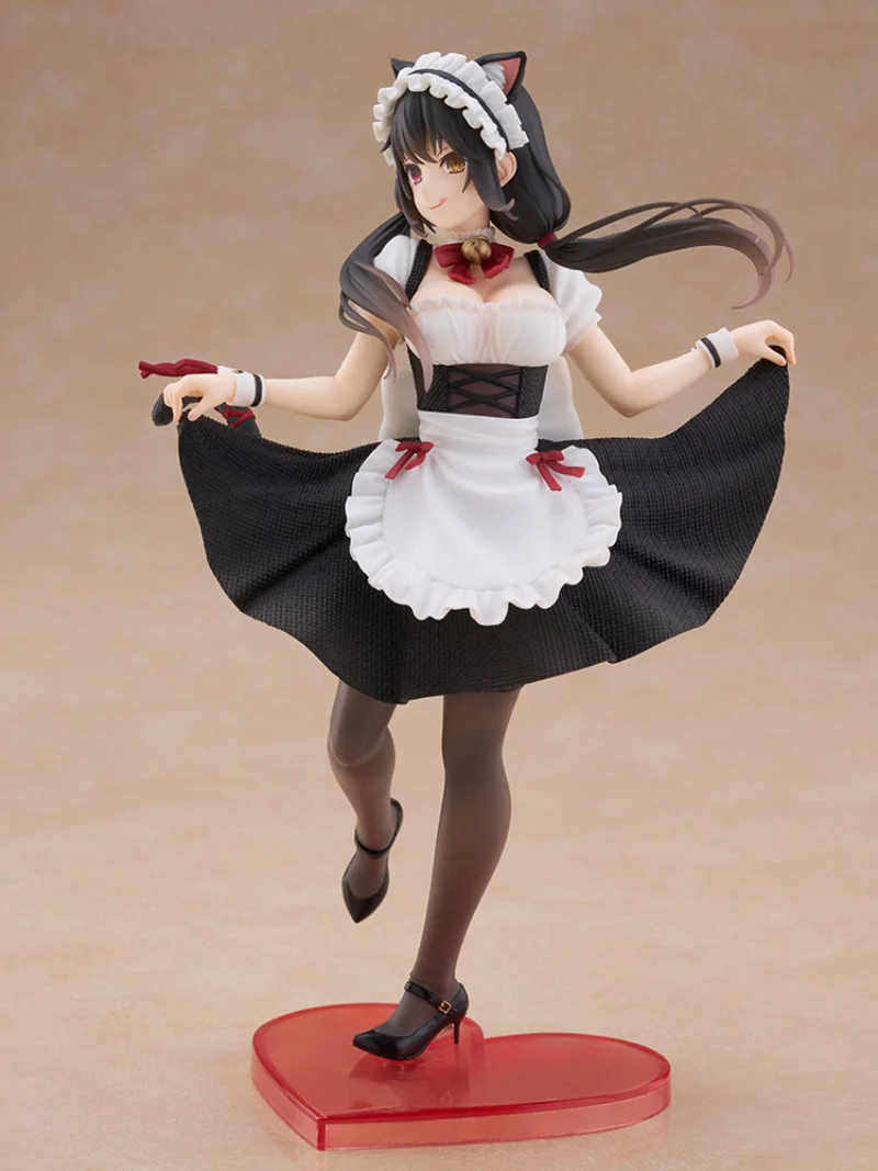 

Spot Cute Maid Outfit Character Decor Ornament With Cat Tail Heart Base Home Desktop Display Present
