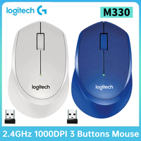 Logitech M330 Wireless Mouse 1/2pcs Gaming Mouse 2.4GHz 1000 DPI 3 Buttons Silent Optical Mice For Mac/PC Computer Laptop