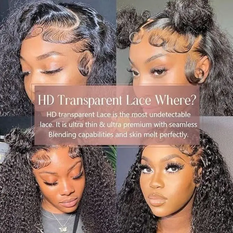 Nexora Hd الدانتيل الباروكات شعر الإنسان 360 الدانتيل 1b أسود شعر بشري مجعد شعر مستعار موجة المياه موجة عميقة شعر مستعار أمامي البرازيلي الباروكات الأصلي