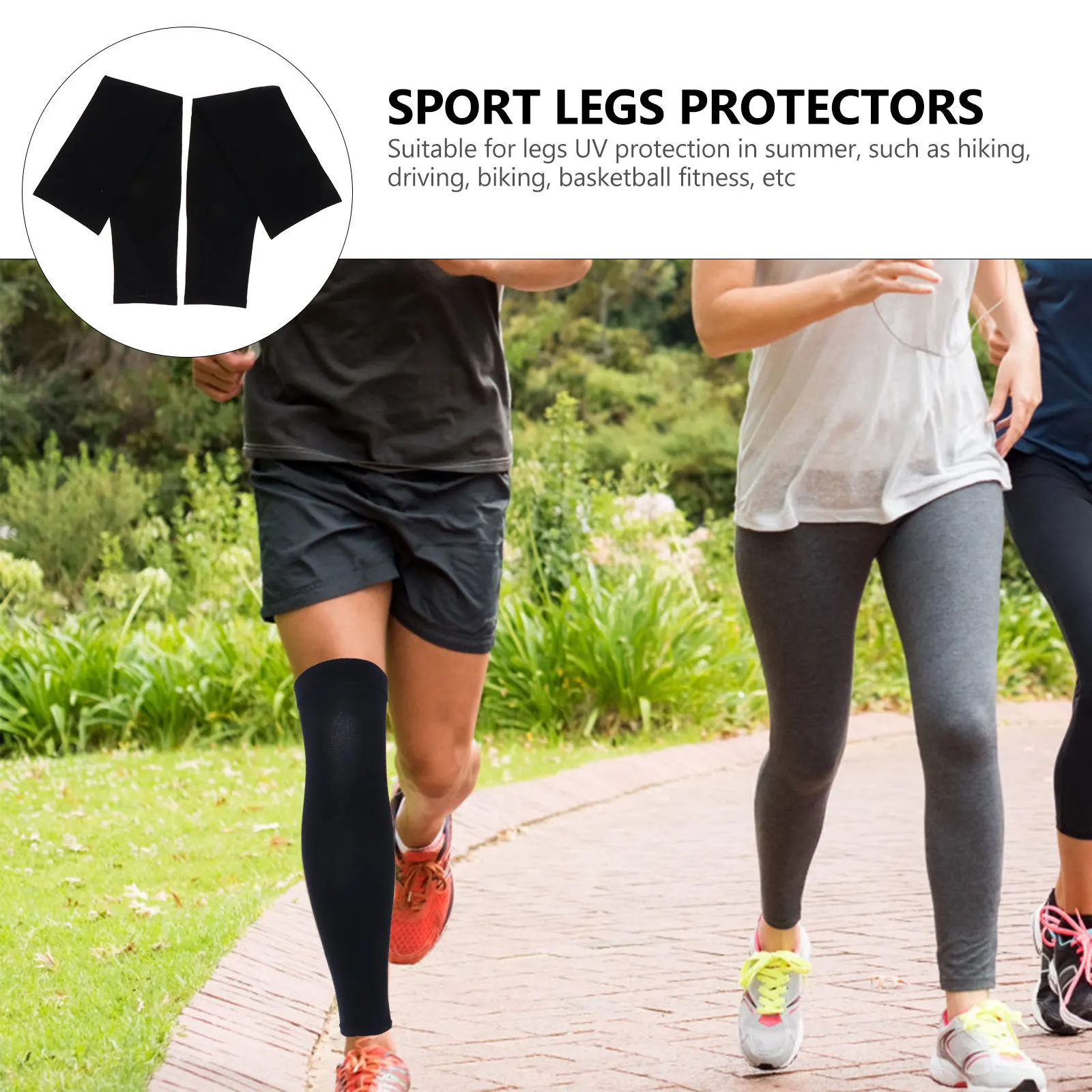 

2Pcs Professional Legs Protectors Tidy Sewing Fine Workmanship Uv Protection for Biking Summer Cooling Legs Covers