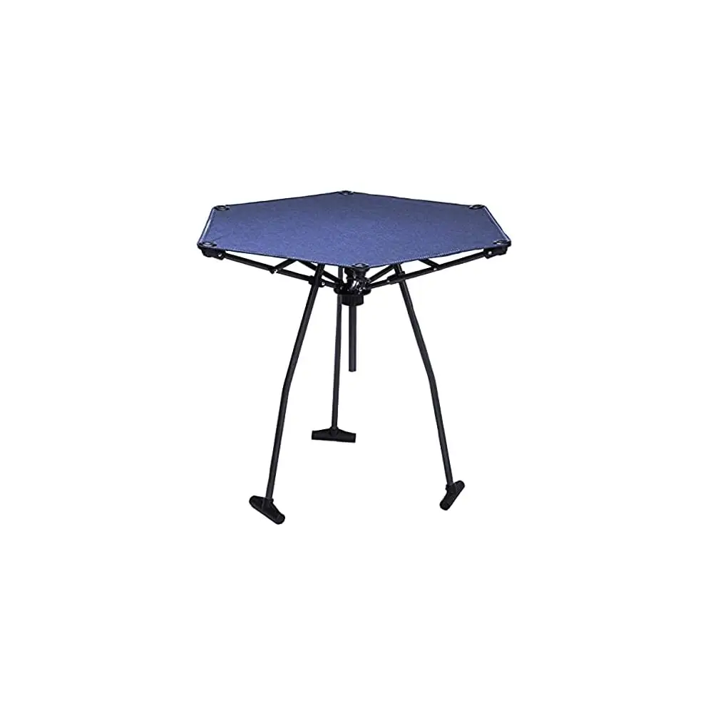 

Indoor Outdoor Portable Foldable High Tension Metal Framed Fabric Table For Camping, Backyard Parties, Outdoor Activities,