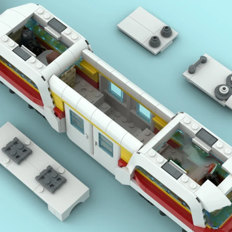 Stadsvoertuig Model Moc Bouwstenen Toekomstige Passagierstrein Technologie Modulaire Blokken Geschenken Kerstspeelgoed Diy Sets Assemblage