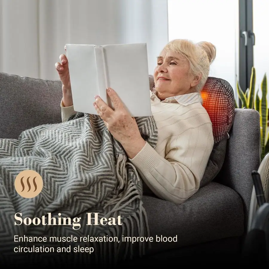 Massager for Pain Relief, Gifts for Women Men FSA Eligible HSA, Cordless 120min Neck and Back Massager, Plush SkinFriendly Knead