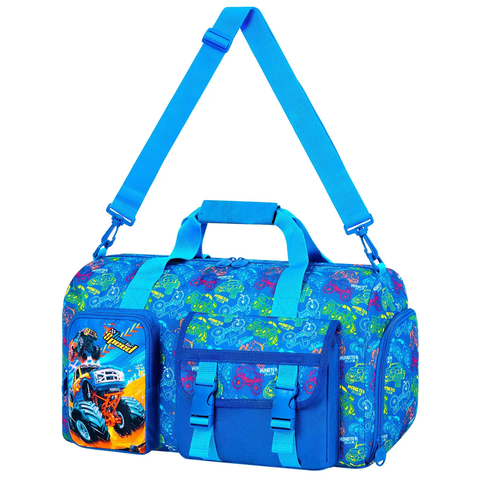 

Boys Travel Bag - Durable Polyester Weekender Overnight Tote for Workouts, Sports, Trips , Playful Design