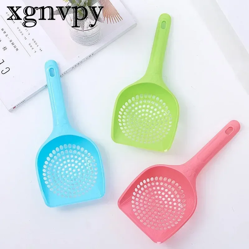 xgnvpy Durable Thick Cat Litter Shovel Scoop Waste Tray Cleaning Tool Plastic Cat Sand Toilet Cleaner Spoon for Pet Hygiene