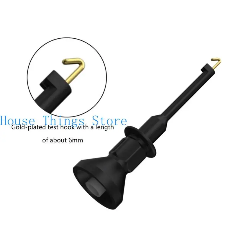 Professional Miniature Multimeter Test Probes with Extension Leads Hook Clip Circuit Testing Electronic Diagnosis 1 Pair