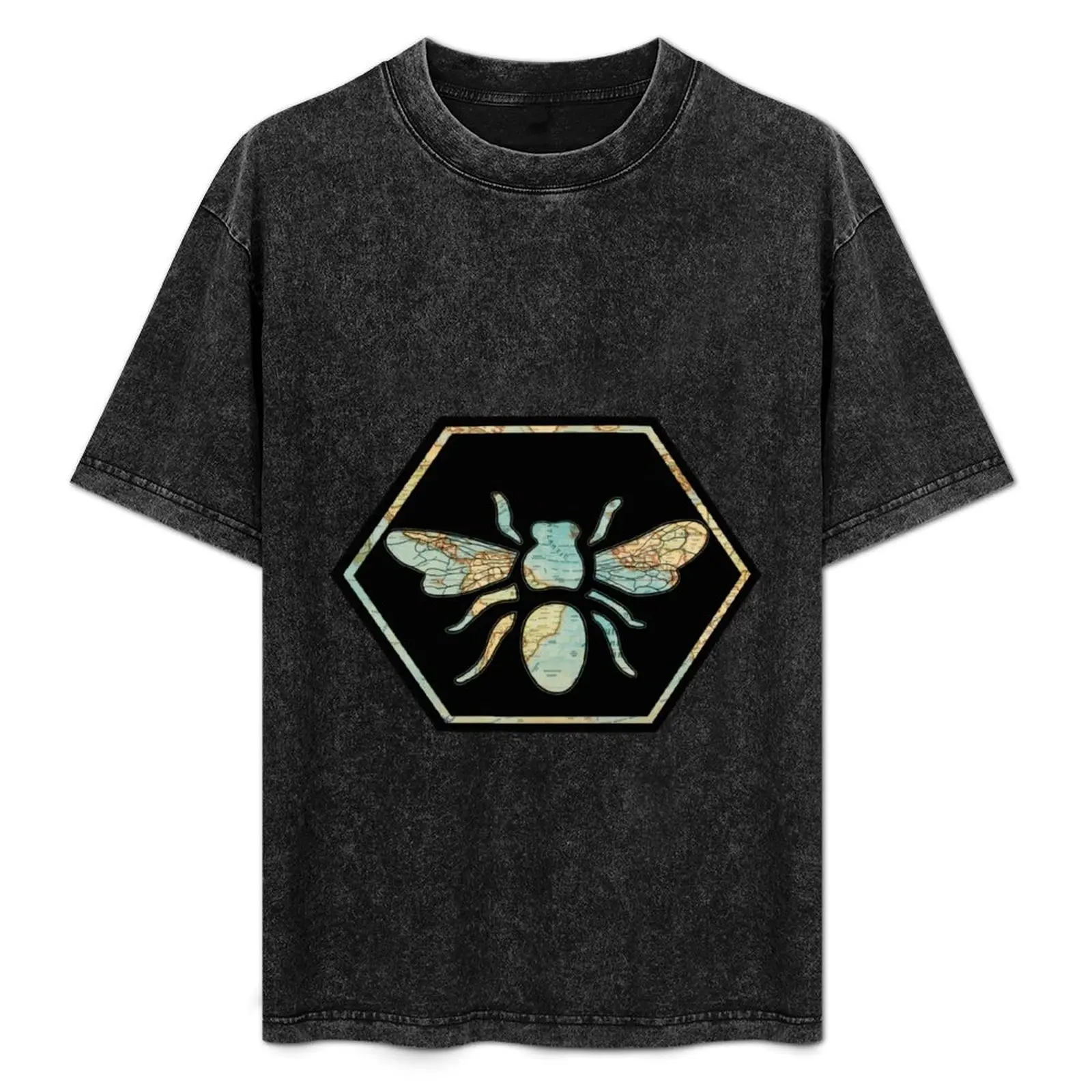 Honey Bee Hexagon T-Shirt Basic Comfort Fit T-Shirt for Men