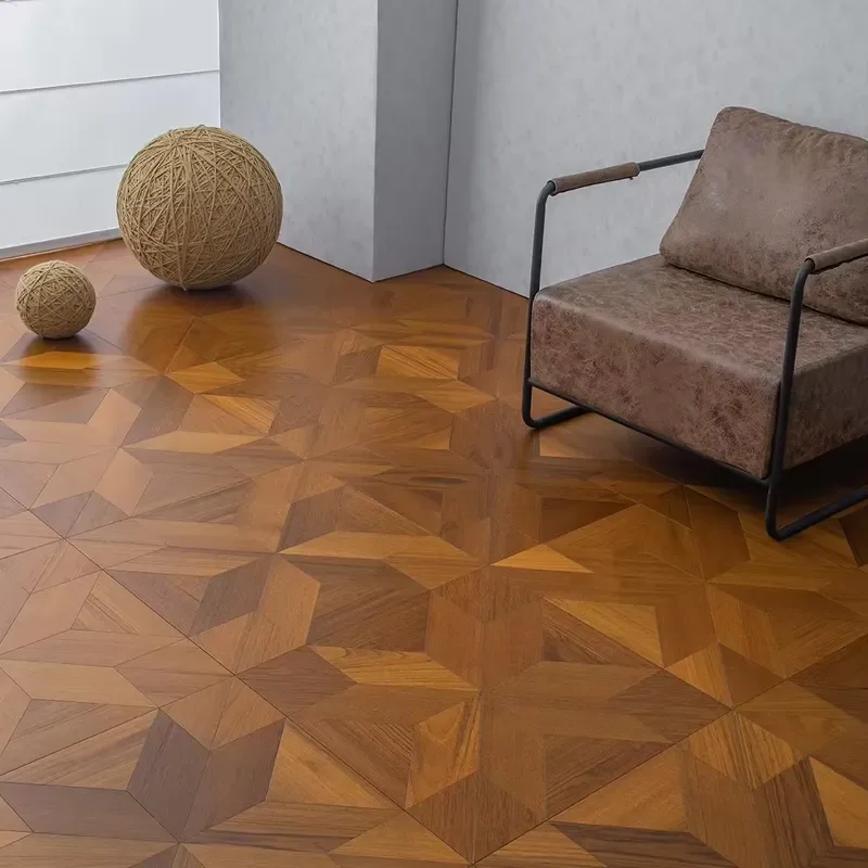 Solid Real Burma Teak Hardwood Flooring Costom Color Genuine Hardwood Solid Wood Flooring Indonesia Teak Wood Flooring