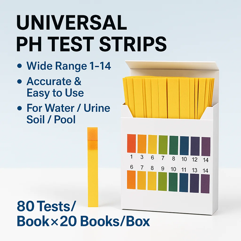 Universal PH Test Paper 0-14 Indicator Strips for Water Aquarium Pool Testing