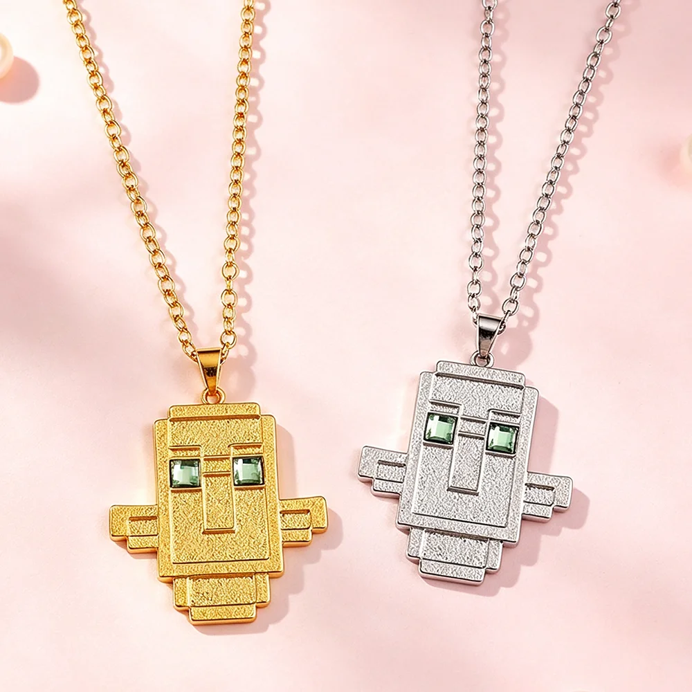 Game Totem of Undying Cosplay Necklace Alloy Cyberpunk Pendant Necklace Accessories Decoration Props