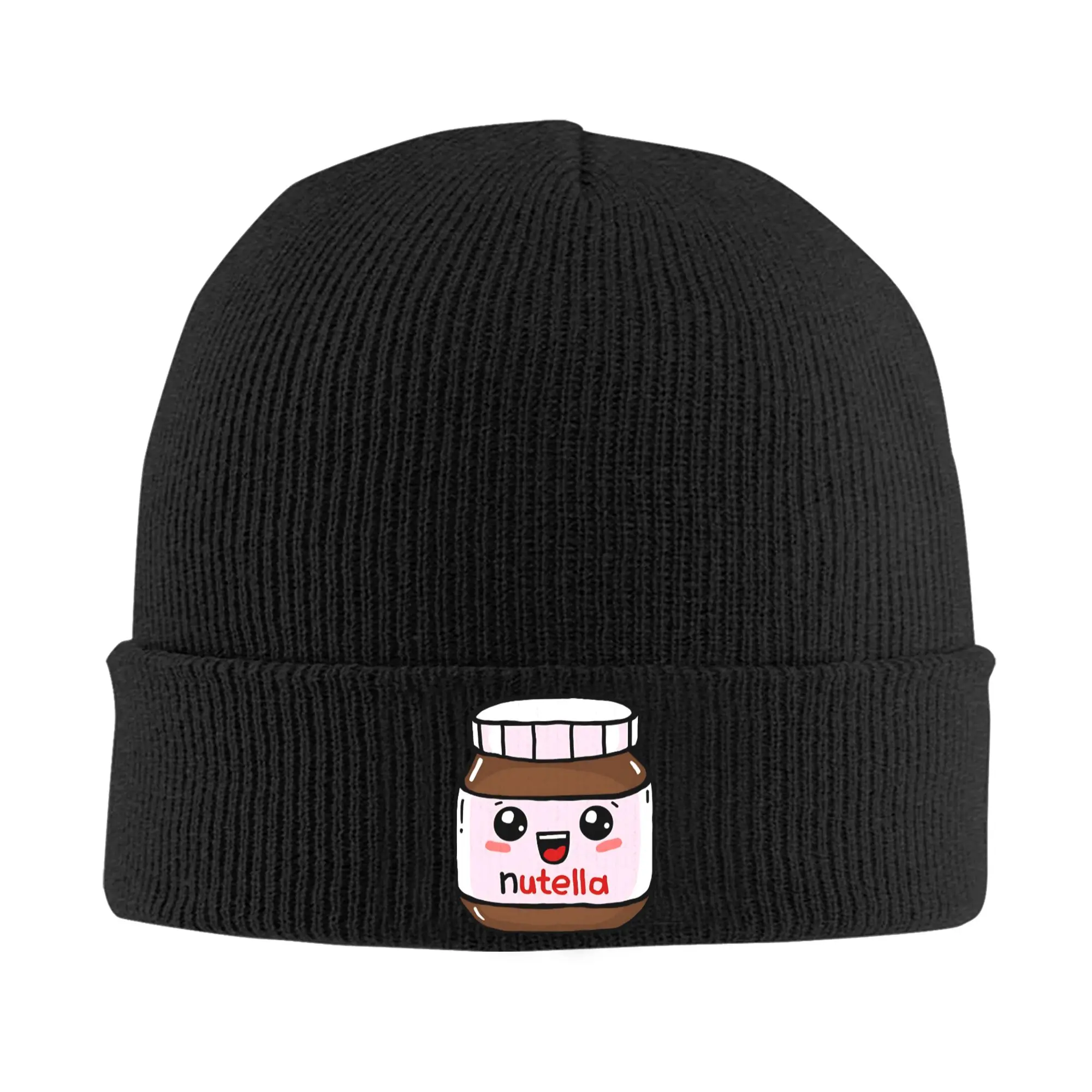 Jar of Nutella Chocolate Hazelnut Sauce Bonnet Hats Beanie Hats Autumn Knitted Hat Casual Men Women Outdoor Sport Head Wrap Cap