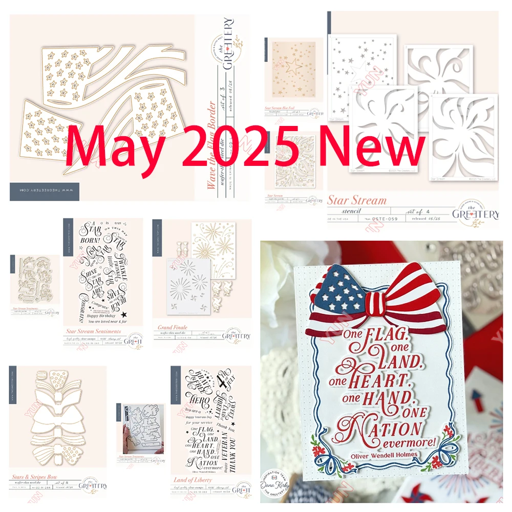 

2025 New Introducing the Star Spangled Summer Collection Cutting Dies Stamps Stecils Scrapbooking Diary DIY Greeting Card Making