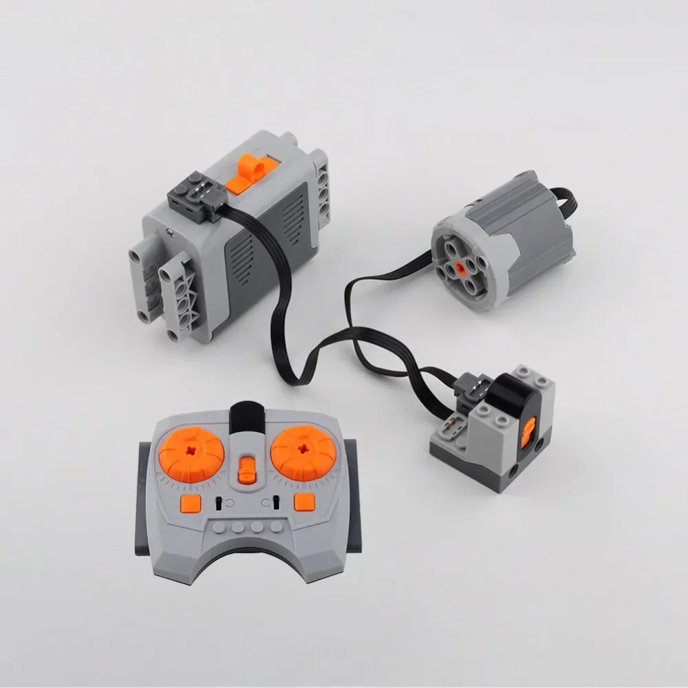 For Power Functions Parts Building Blocks Steering Servo Motor Battery Box Infrared Remote Control Receiver for Legoeds