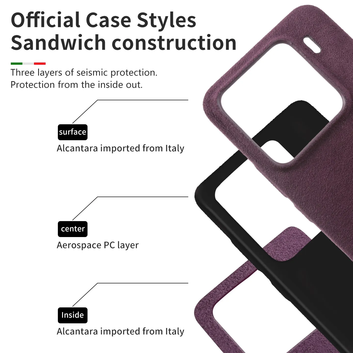 Etui magnetyczne z prawdziwej Alcantary do Xiaomi 17 Ultra LEITZPHONE z MagSafe, skórzane etui ochronne z pełnym pokryciem. — zdjęcie produktu 5
