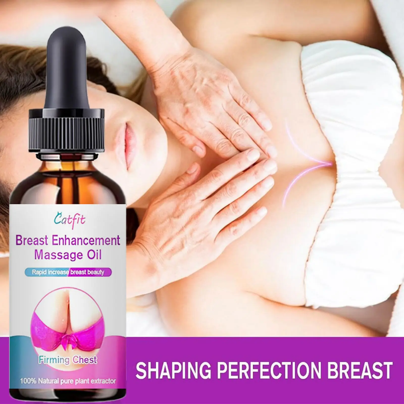 Breast Enlargement Essential Oil Farming Enhancement Breast Enlarge Big Bust Enlarging Bigger Chest Massage Care Moisturizing Oi