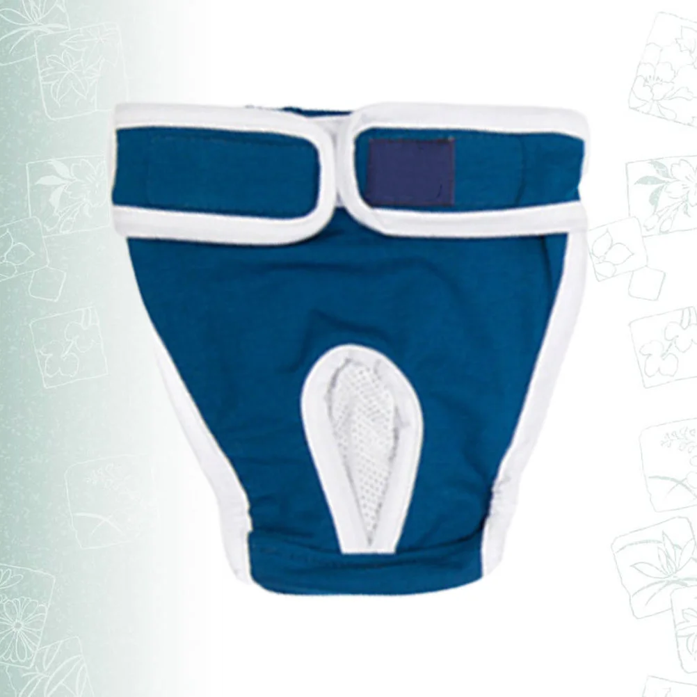 

Comfortable Cotton Dog Menstruation Pants Sanitary Physiological Pants Blue Xl Absorbent Permeable Protect Floors Carpets