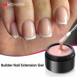 MSHARE Nude mleczny Builder Uv przedłużenie paznokci żel wyczyść budynki wyrównanie miękki Manicure palec naturalne kształty 10g