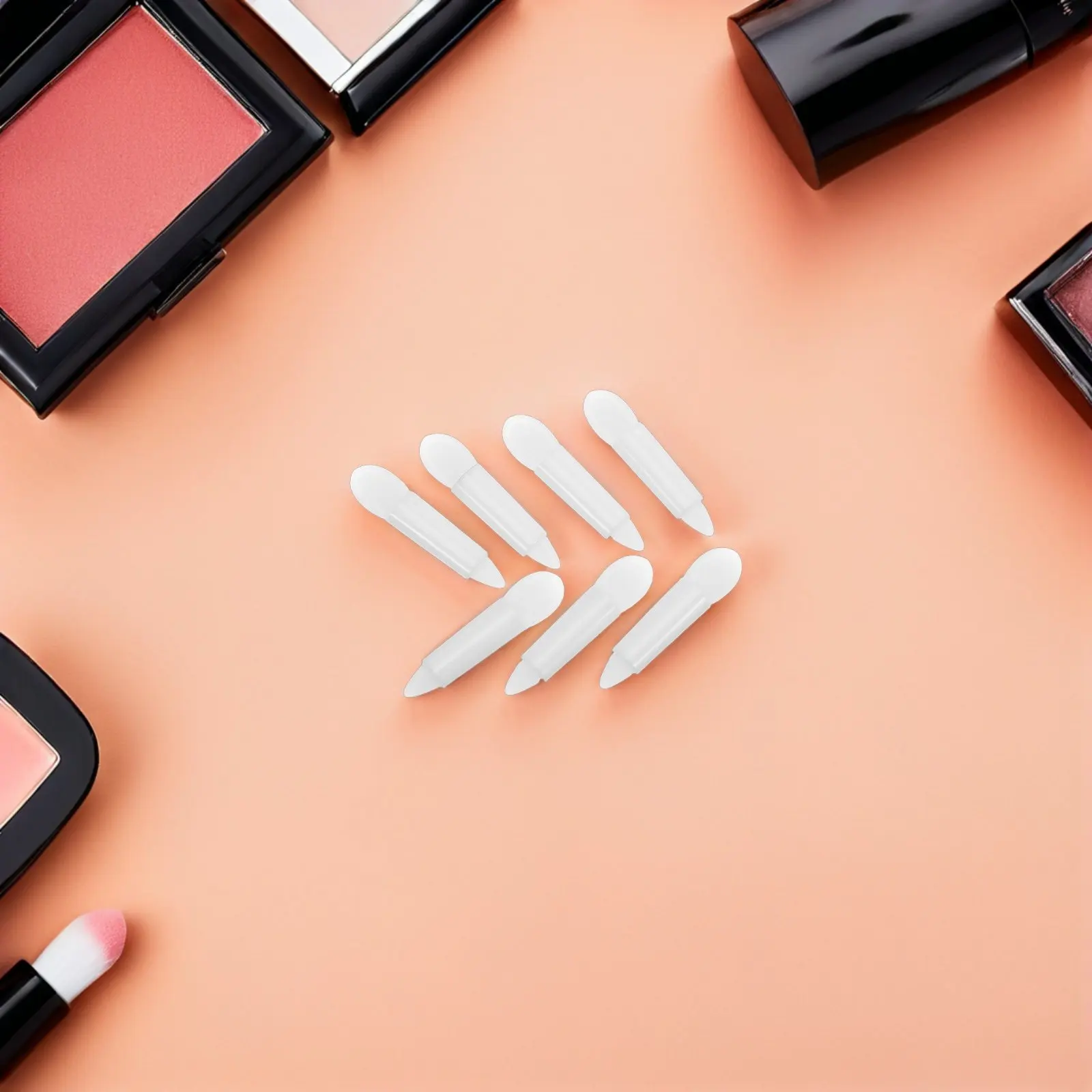 50Pcs Silicone Makeup Brushes Dual Ended Eyeshadow Lip Applicator for Cream Glitter Lip Mask Makeup Tools