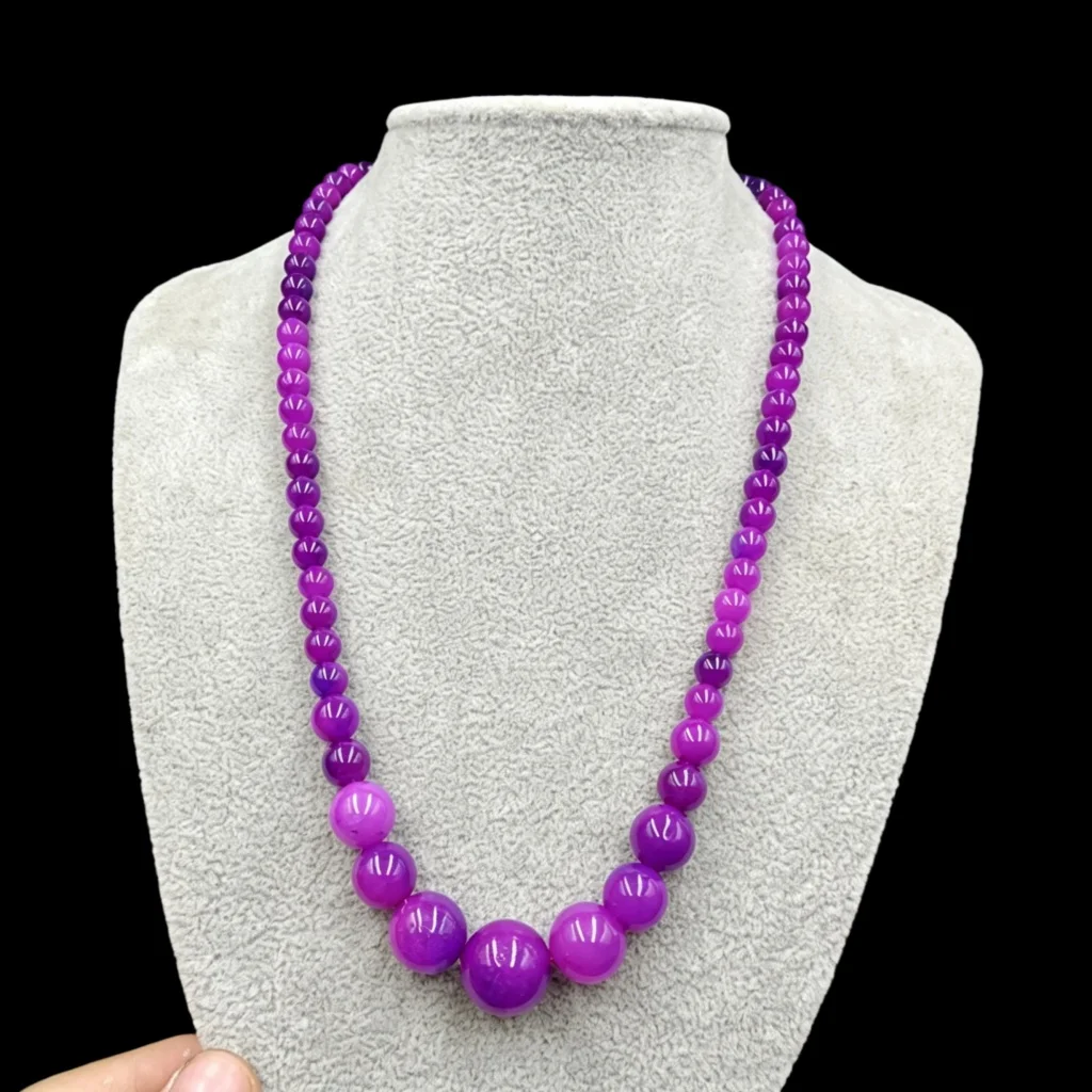 Natural Real Jade Beaded Bracelet Necklace Beads Bangle Luxury Talismans Gemstone Charm Fashion Carved Jewelry Gifts for Women view 6