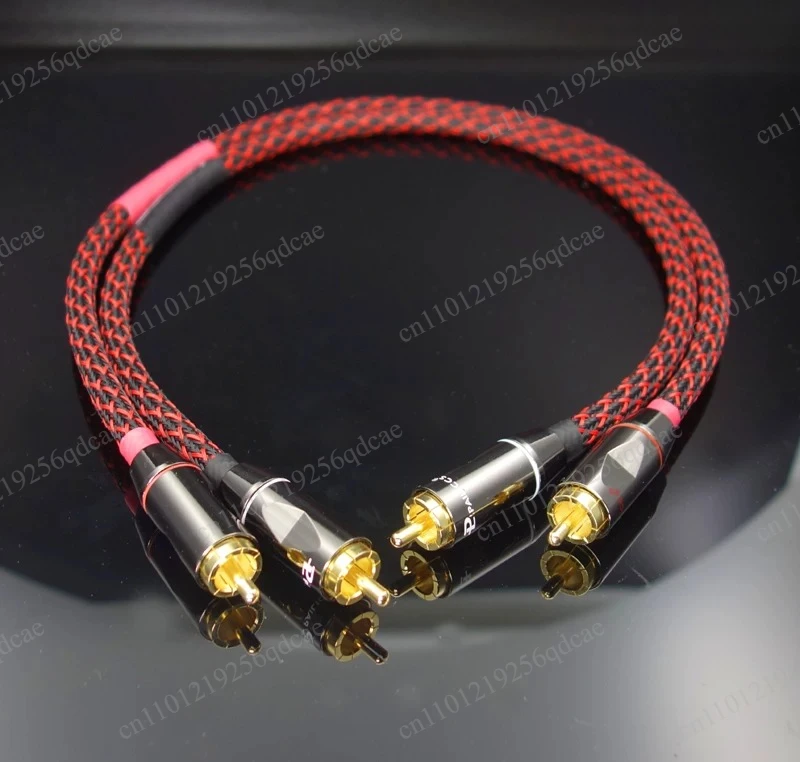 Fever audio cable 4N 4-core oxygen-free copper, double lotus RCA audio signal cable