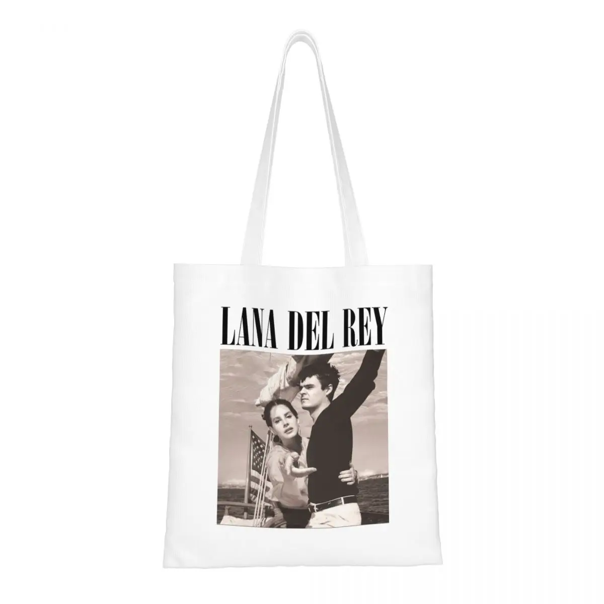 

Lana Del Rey Canvas Tote Handbag Grocery Bags Reusable Shopper Bags for Unisex