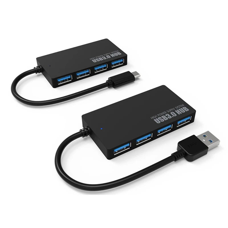 خارجي 4 منافذ HUB USB 3.0 محول الفاصل عالية السرعة USB المتوسع ملحقات الكمبيوتر للكمبيوتر المحمول ماك بوك