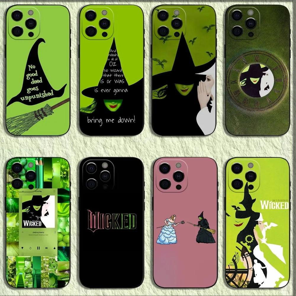 wicked musical Phone Case For iPhone 16,15,14,13,12,11,Pro,X,XS,Max,XR,Plus,Mini Soft Black Cover