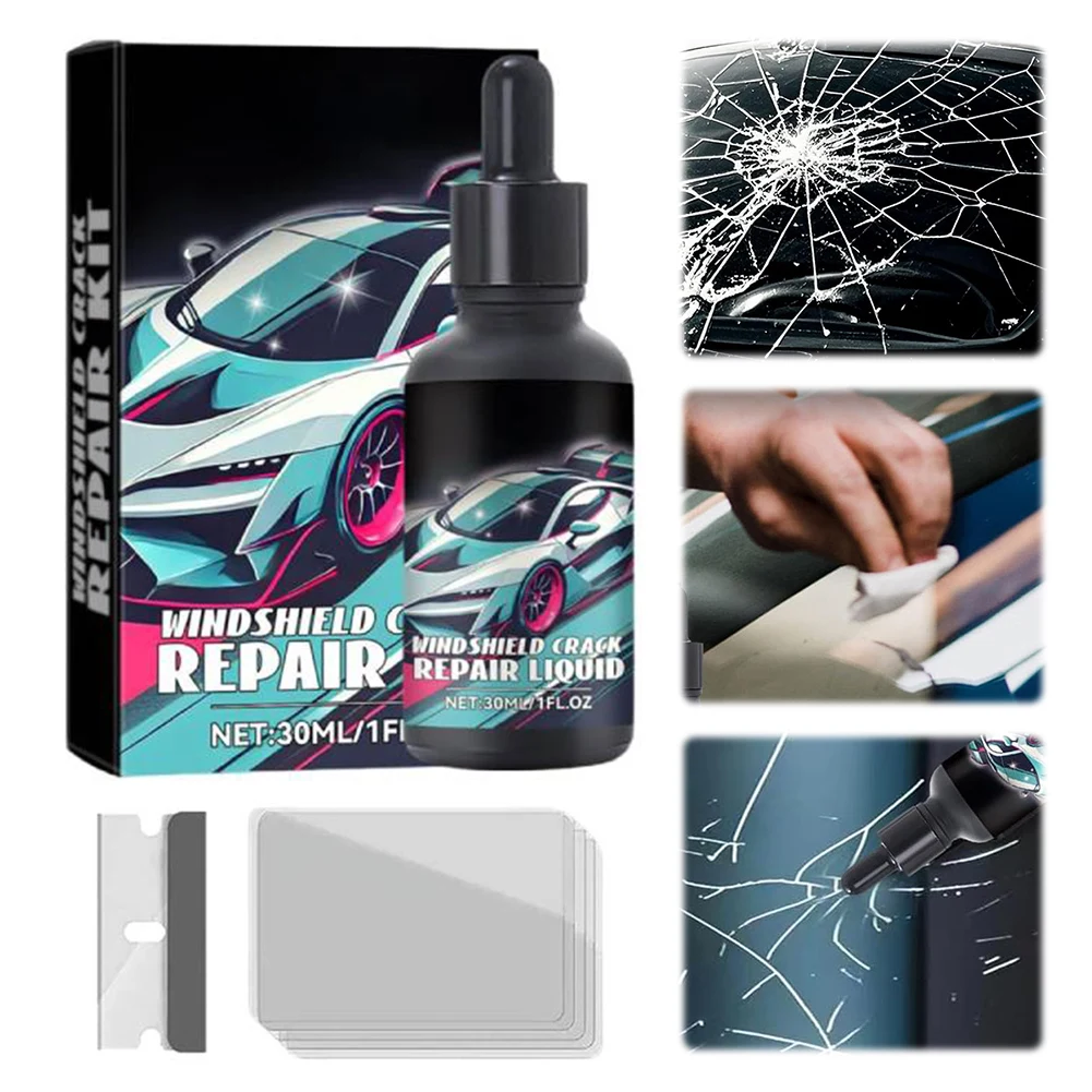 طقم تصليح رقاقة الزجاج الأمامي إصلاح الزجاج السريع السائل إصلاح زجاج السيارة الغراء الزجاج الأمامي طقم إزالة الخدوش أداة إصلاح زجاج السيارة #1