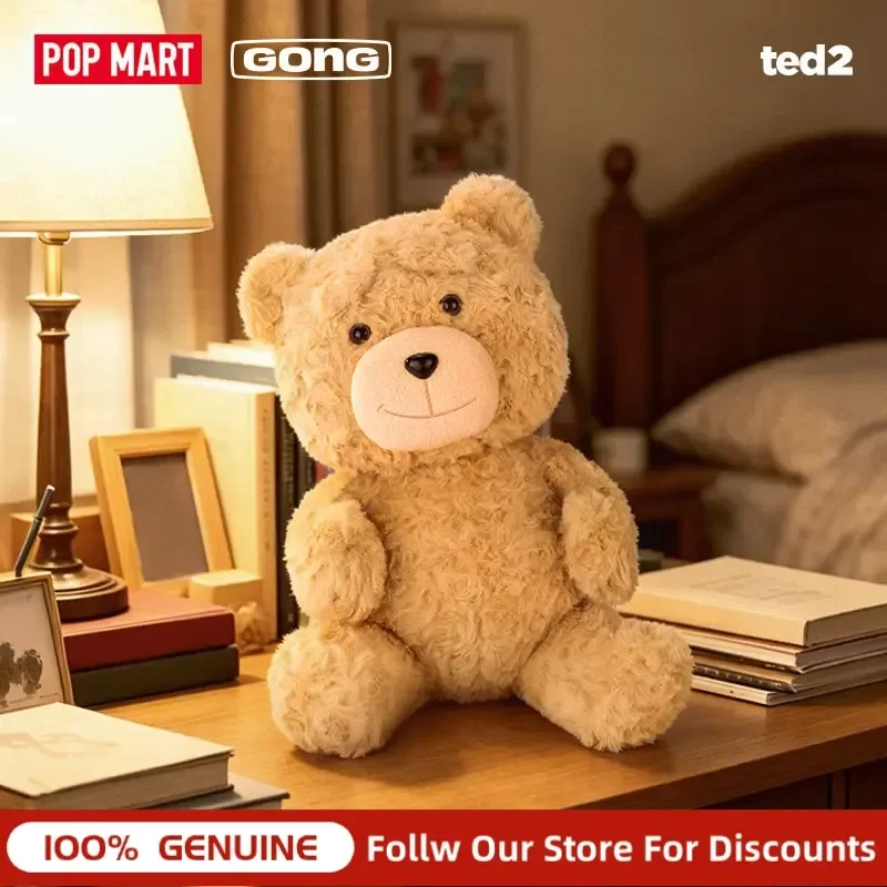 

POP MART TED2 Teddy Bear Plush Doll, HOT NERD TED Ornament, Room Decor, Collectible Toy, Birthday & Graduation Surprise Gift