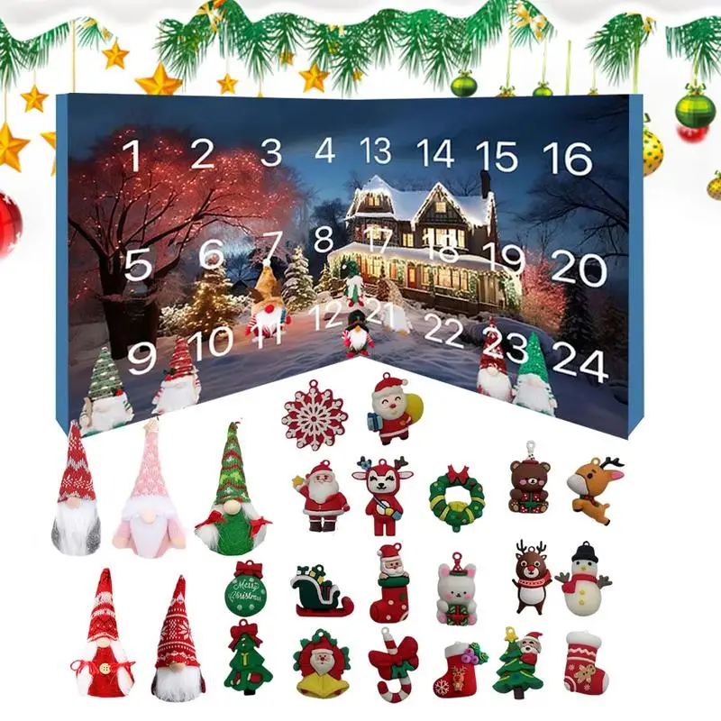 

24 Days Christmas Gnome Holidays Advent Calendar Gnome Christmas Decorations Gnomes Dolls Plush Toy Christmas Countdown Calendar