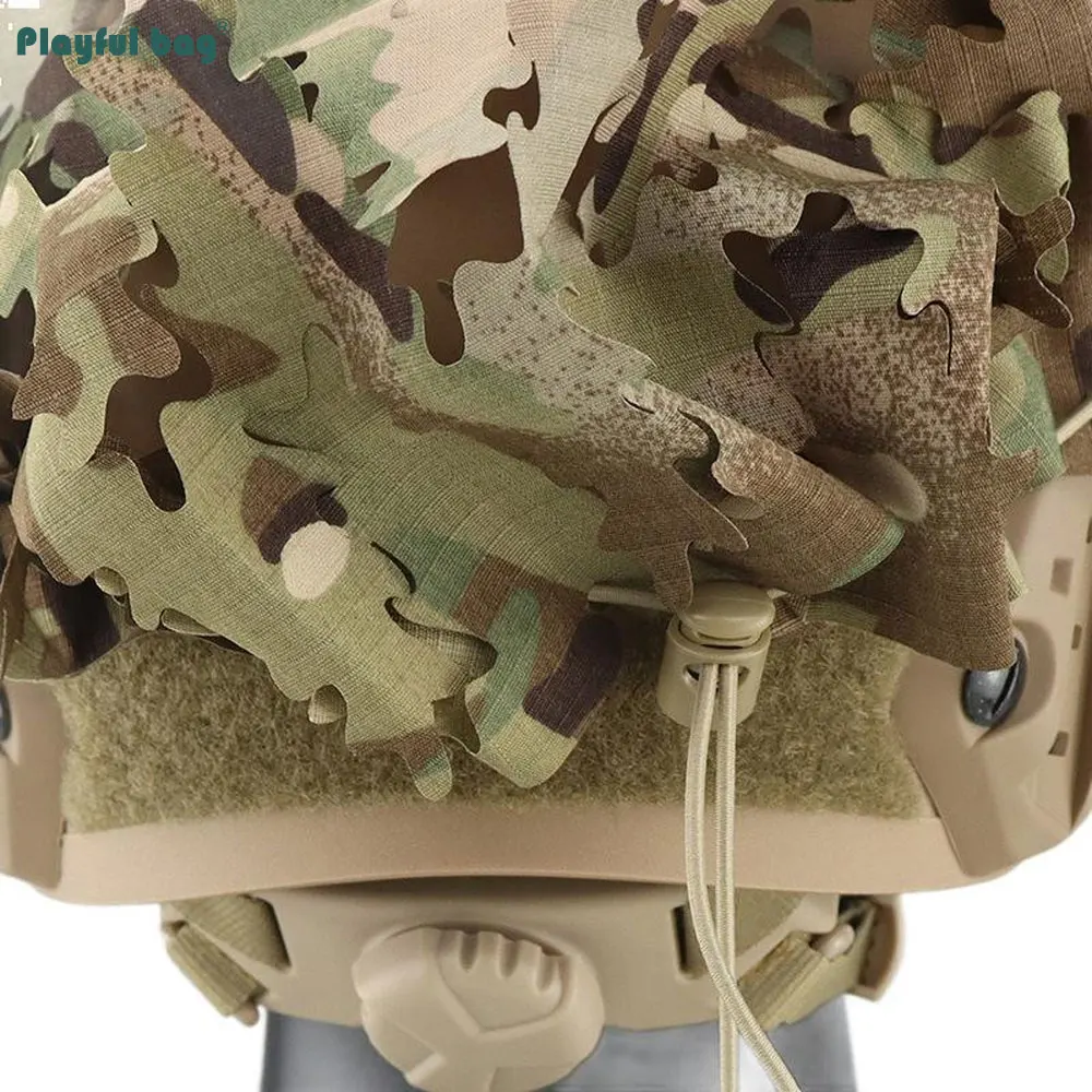 Funda camuflaje casco FAST corte láser – Airsoft y caza - imagen 2