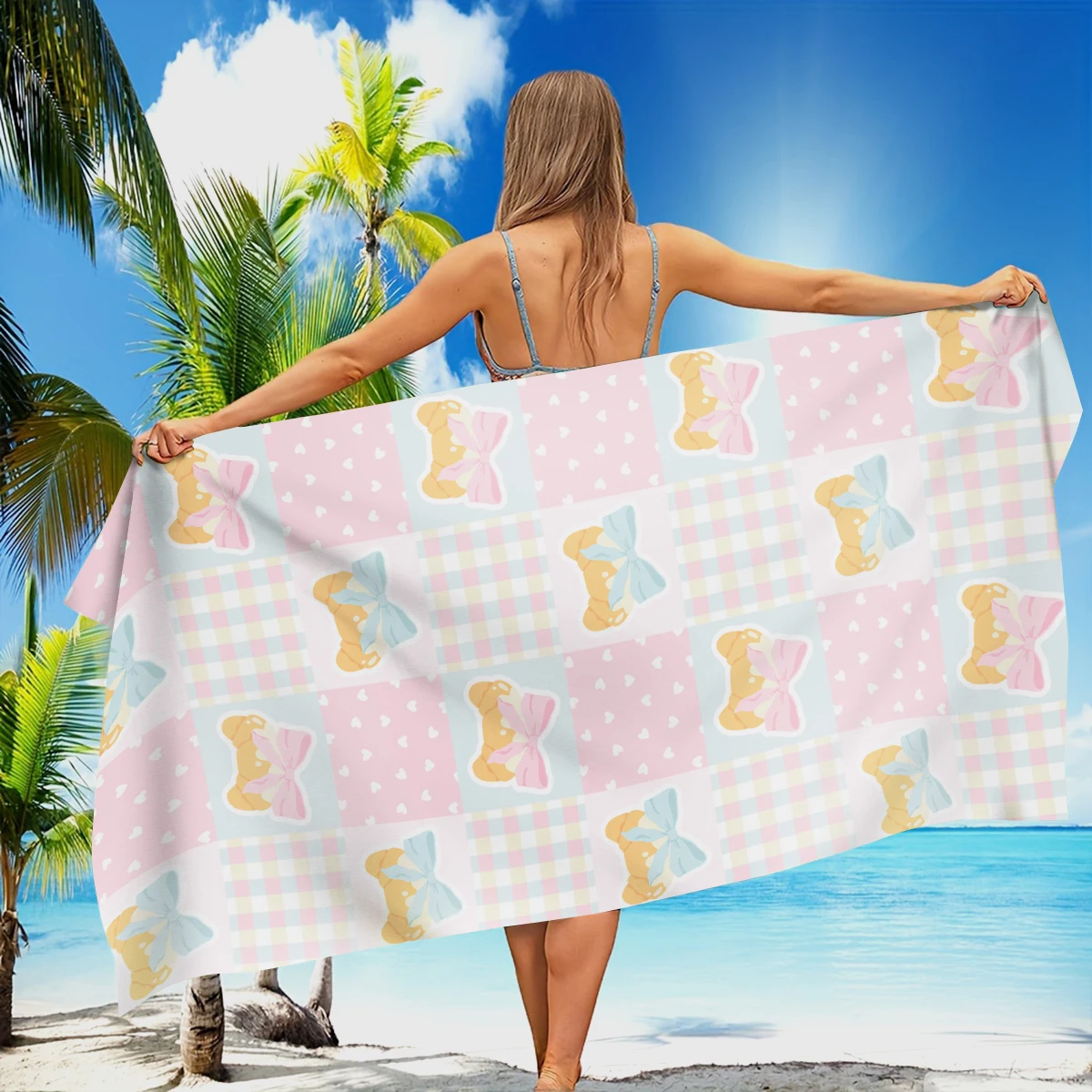 

Versatile Polyester Beach Towel - Multi-functional Towel for Swimming, Fitness, Camping, Yoga, Travel and Beach Activities