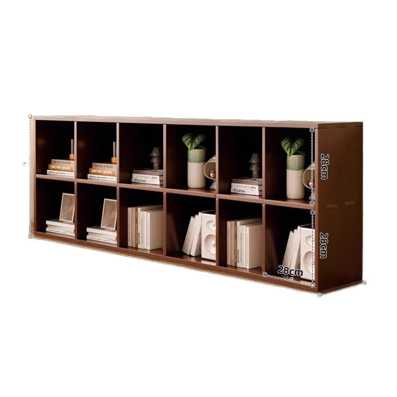 One piece of delivery bookcase, solid wood floor rack, household low cabinet, multi-layer storage cabinet, living room simple la