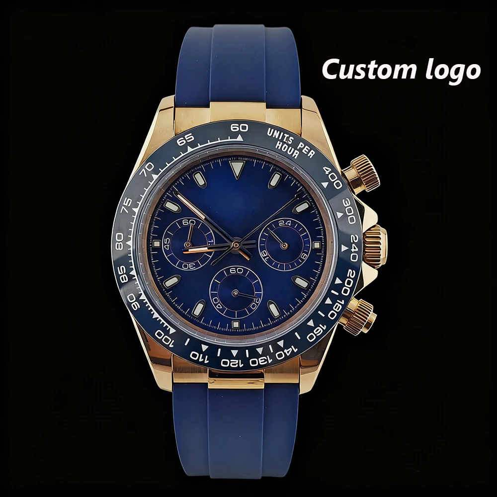 VK63 watch men's chronograph stainless steel watch men's watch custom logo sapphire glass VK63 movement watch