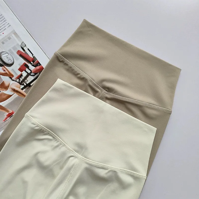 Damen High-Waist Yoga-Hose, Hüftstraffende Schnelltrocknende Fitness-Leggings, Sommer-Sport-Hose mit Hoher Elastizität – Detail 8