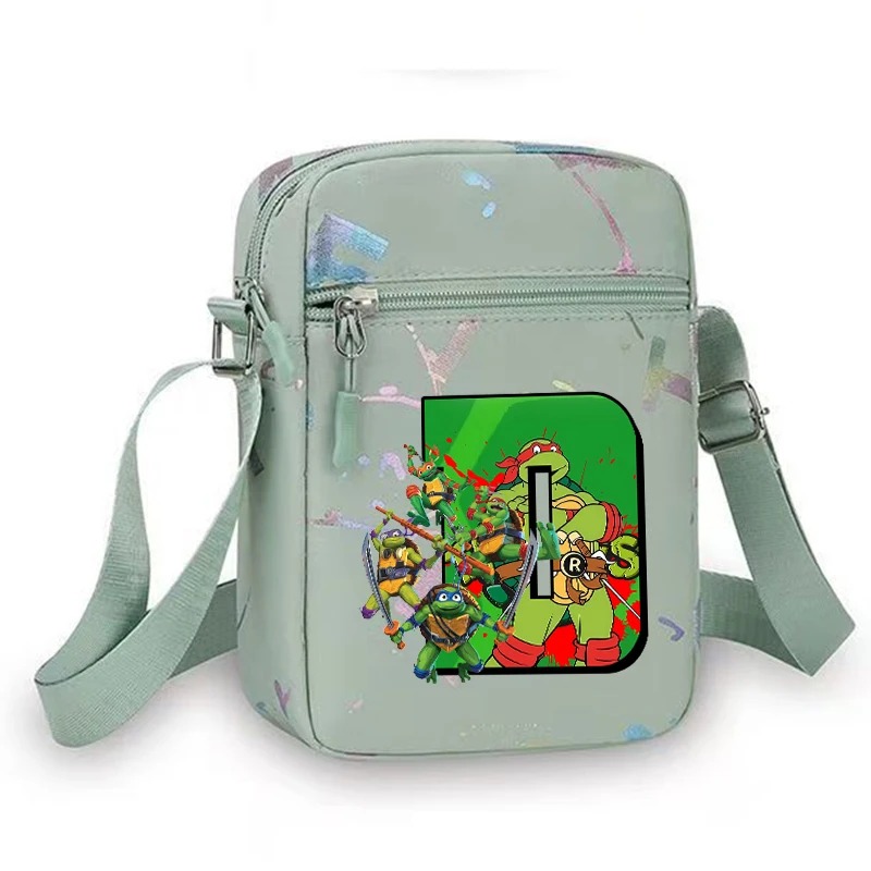 Cartoon  Ninja Turtle Print Small Square ShoulderBag Boy Girl Casual Mobile Phone Messenger Crossbody Handbag Side Sling Bag view 5