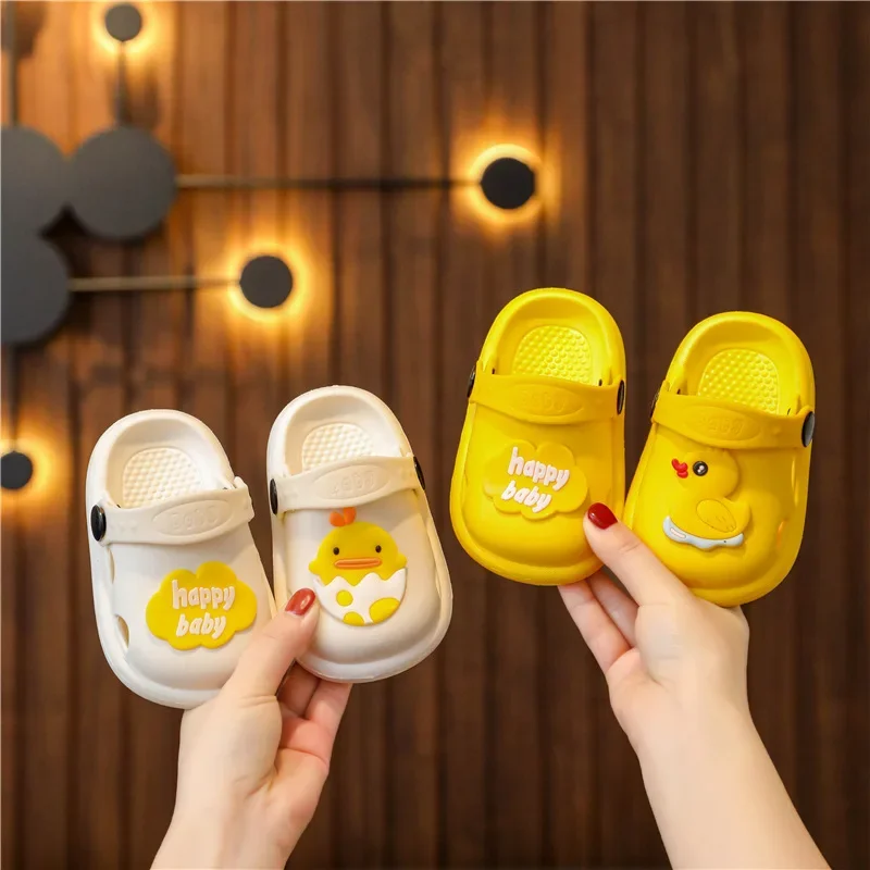 Children\'s Slippers Summer New Cute Cartoon Girl Baby Shoes Boys\' Soft Sole Non Slip Home Bathroom Cool Slippers