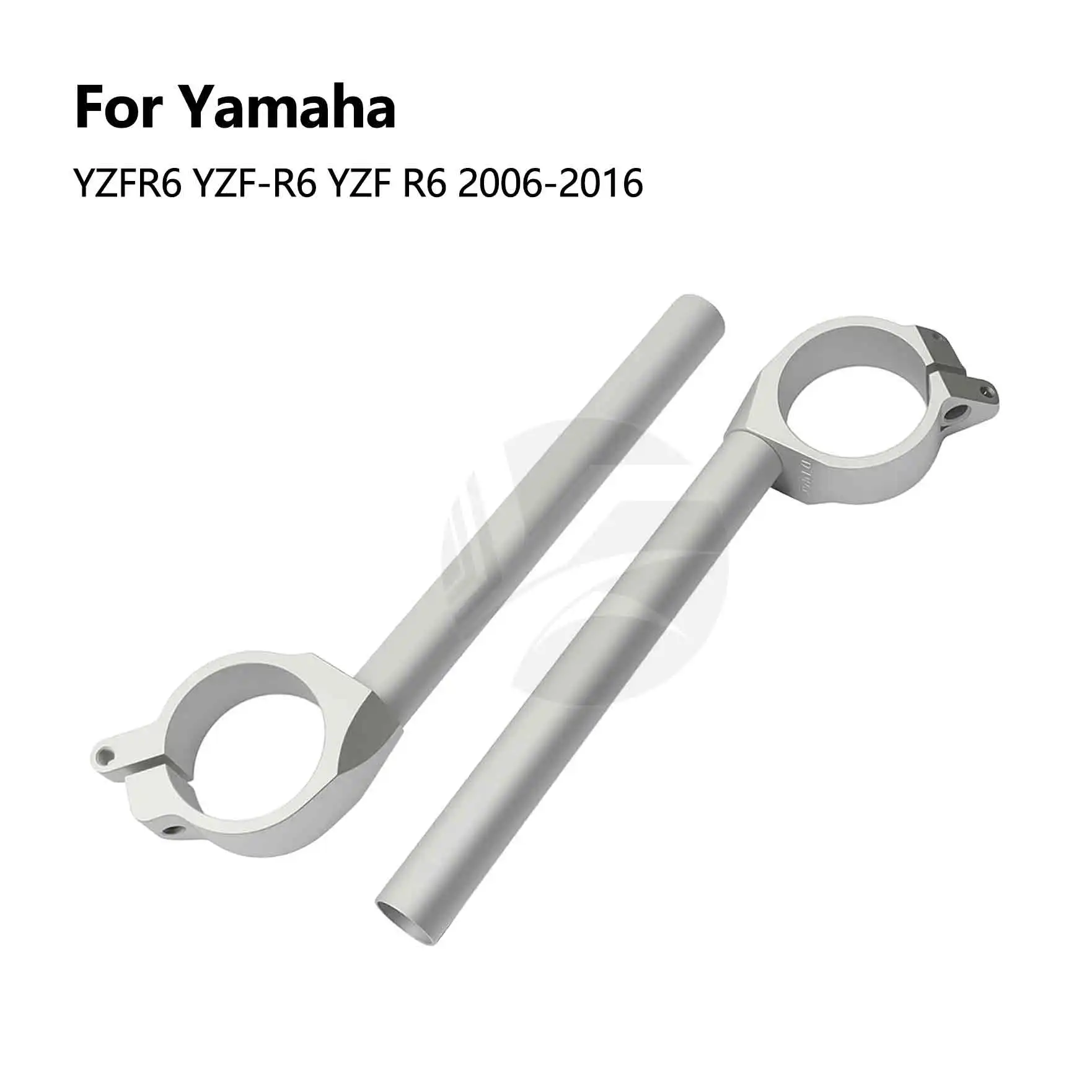 

Motorcycle HandleBar Clip On For Yamaha YZFR6 YZF-R6 YZF R6 2006-2016 49mm Handle Bar Grips Silver Aluminum Fork Tube Riser