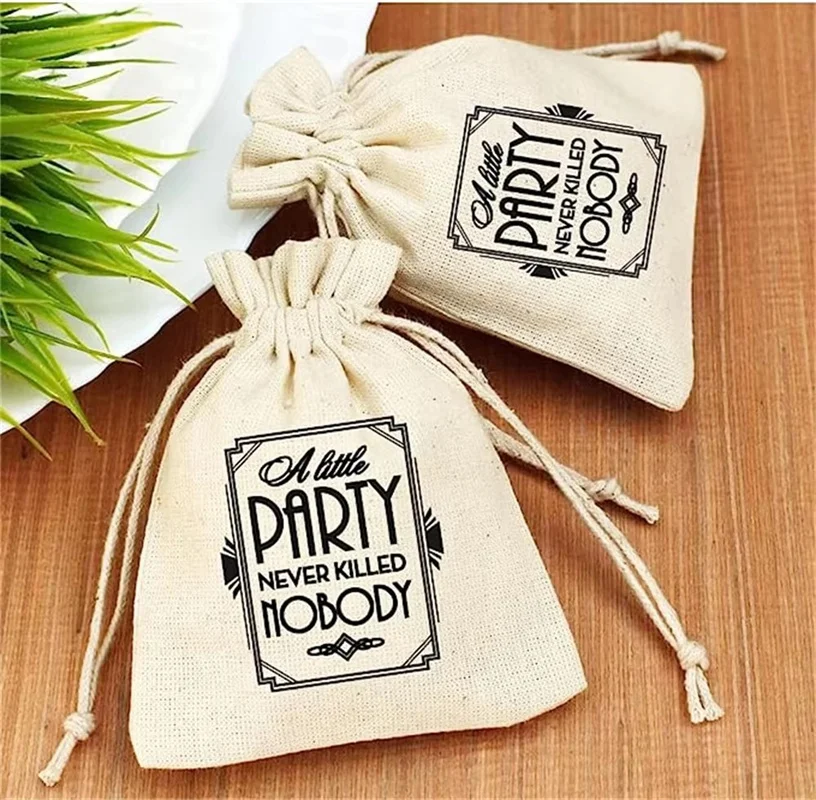 20pcs little party never killed nobody Bags Bachelors party favor bags - Art deco wedding favor bag hangover kit bags