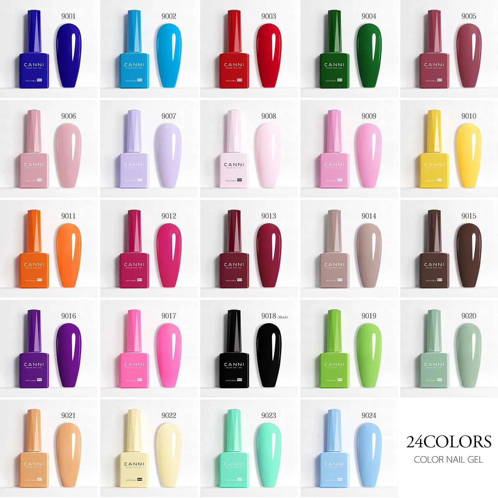 CANNI 9ml Nail Gel Polish Green Color Cat Eye Magnetic Nails Soak Off UV LED Semi Permanent HEMA/TPO FREE Vegan Halal Gel Nails